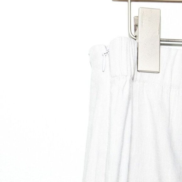 ✨2/$20 J.Jill Stretch Linen Button Hem Ankle Pants Beige Tan Size Medium H12610 - Picture 8 of 12